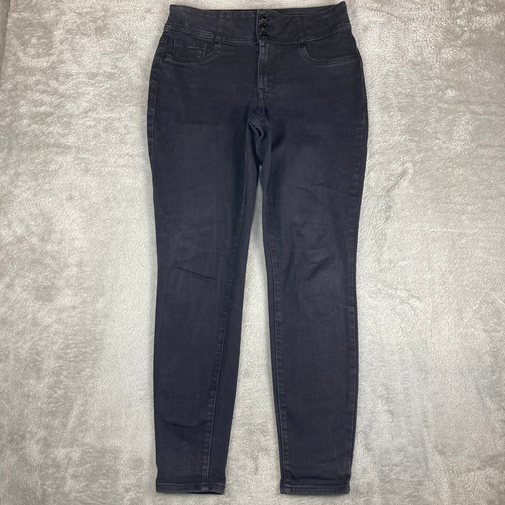 Maurices High Rise Black Wash Skinny Jeans Women's Size Medium‎ Regular